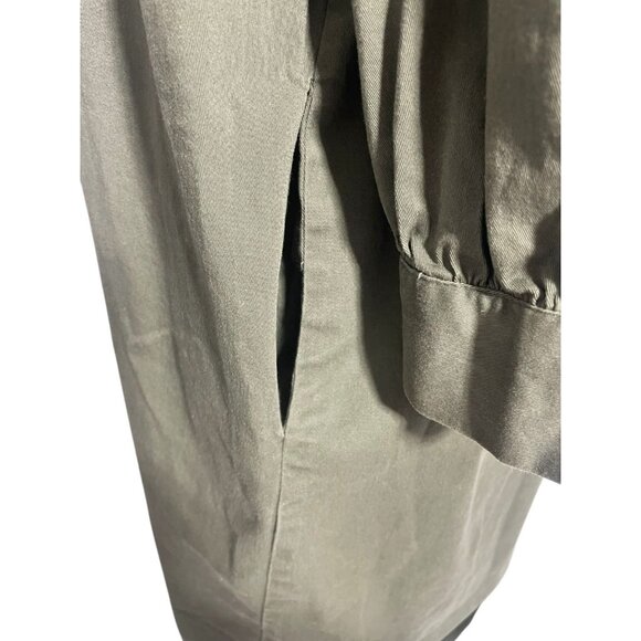 Tuckernuck Pomander Place Medium Green Claiborne Dress Short Long Sleeve Olive - Picture 7 of 12